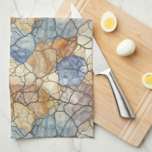 Elegantes Natursteinmuster Geschirrtuch