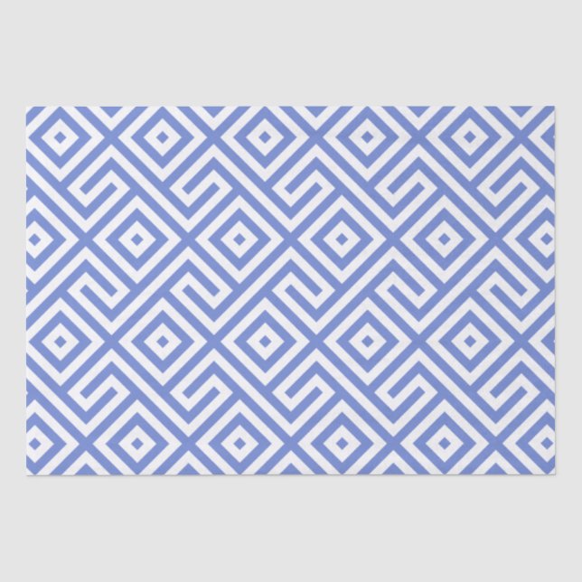 Elegantes Navy Abstrakt Geometrisches Muster Seidenpapier (Vorderseite)