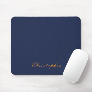 Elegantes Navy Blau Benutzername Mousepad