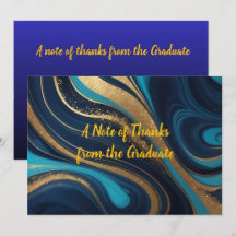 Elegantes Navy Blau Gold Abschluss 2026