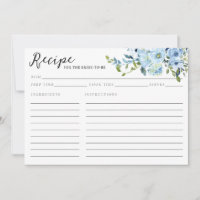 Elegantes Navy Blue Floral Watercolor Brautparty