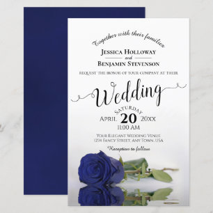 Elegantes Navy Blue Rose HAUSHALT für Hochzeiten