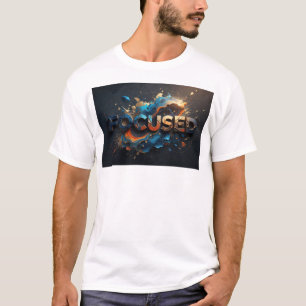 Elegantes Navy FOCUSED Grafik T-Shirt