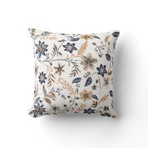 Elegantes Navy-Gold-Blumen-Botanikmuster