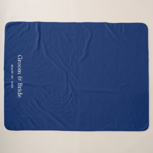 Elegantes Navy-Hochzeits-Sherpa mit individuellem Sherpadecke