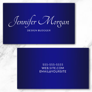 Elegantes Navy Ombre Visitenkarte