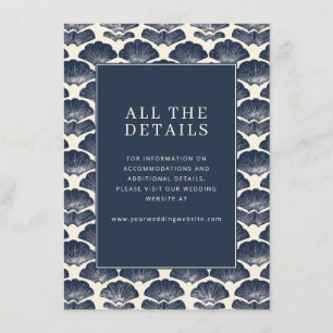 Elegantes Navy-Schalen-Motiv Begleitkarte