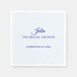 Elegantes Navy-Schrift-Cocktail Serviette