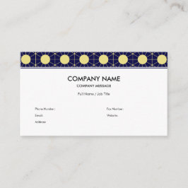 Elegantes Navy- und Gold-Geometrie-Kachel-Muster Visitenkarte