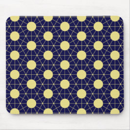 Elegantes Navy- und Gold-Geometrie-Muster Mousepad