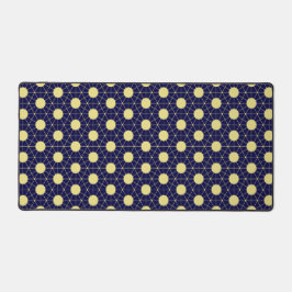 Elegantes Navy- und Gold-Geometrie-Muster Schreibtischunterlage