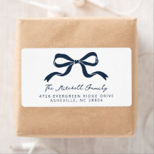 Elegantes Navy-Weihnachtsband-Schleife