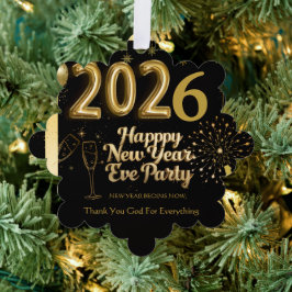 Elegantes Neujahrs-Papierornament Ornament Karte