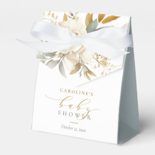 Elegantes neutrales Blumenbaby in der Blütendusche Geschenkschachtel