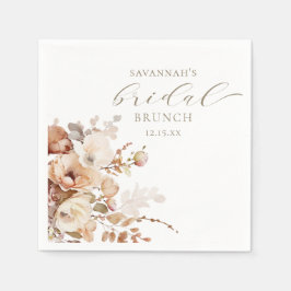 Elegantes neutrales Blush-Brautparty Serviette