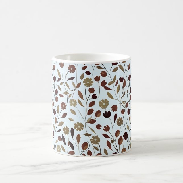 Elegantes neutrales Muster in braunen Tönen Kaffeetasse (Mittel)