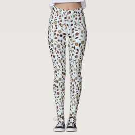Elegantes neutrales Muster in braunen Tönen Leggings