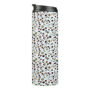 Elegantes neutrales Muster in braunen Tönen Thermosbecher