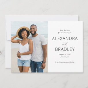 Elegantes neutrales Strandfoto Save The Date