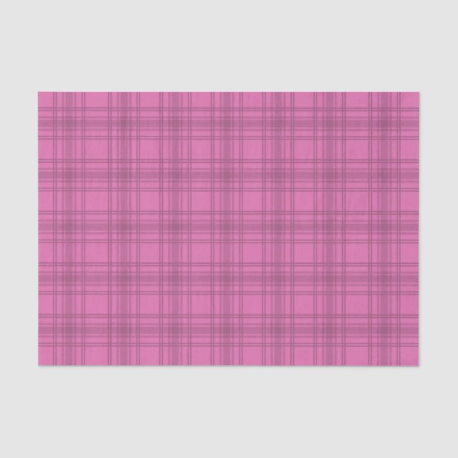 Elegantes Niedlich rosa Tartan Kariertes Muster Seidenpapier (Vorderseite)