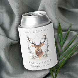 Elegantes Niedliches Dusky Deer Floral Wappen Hoch Dosenkühler