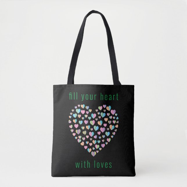 Elegantes Niedliches Herzdesign Tasche (Vorderseite)