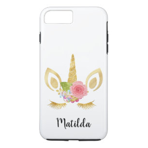 Elegantes niedliches hübsches Blumengold Glitzer Case-Mate iPhone Hülle