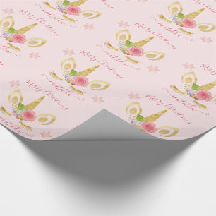 Elegantes niedliches Merry Christmas Gold Glitzer  Geschenkpapier