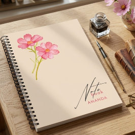 Elegantes Niedliches Trendy Floral Notebook Notizbuch
