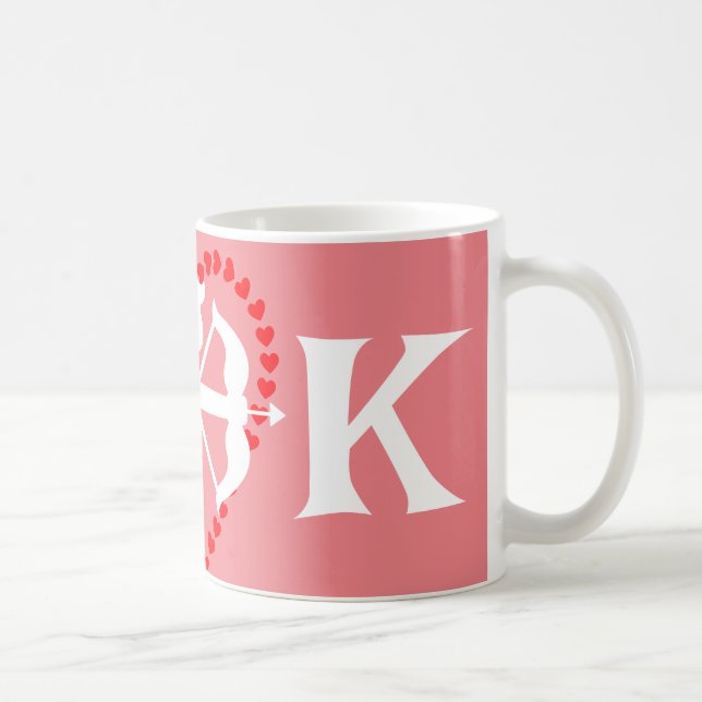 elegantes niedliches Valentin, süß für Paar Kaffeetasse (Rechts)