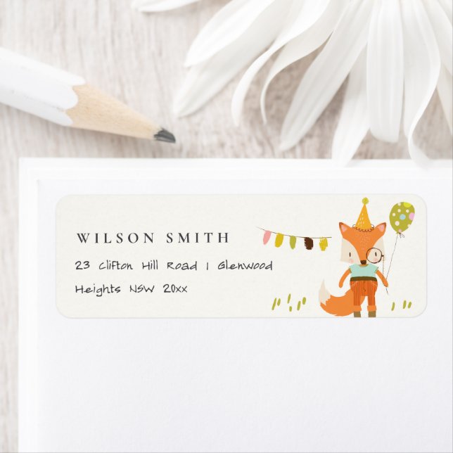 Elegantes Niedliches Woodland Fun Party Fox Kinder (Insitu)