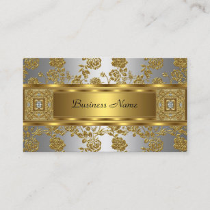 Elegantes nobles Goldgraues silbernes mit Visitenkarte