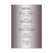 Elegantes nobles silberne Hochzeits-Menü