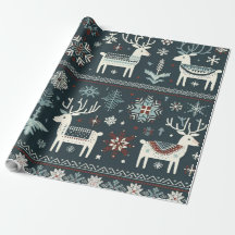 Elegantes Nordic Rentier Muster