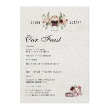Elegantes Norse Viking Wedding Menu