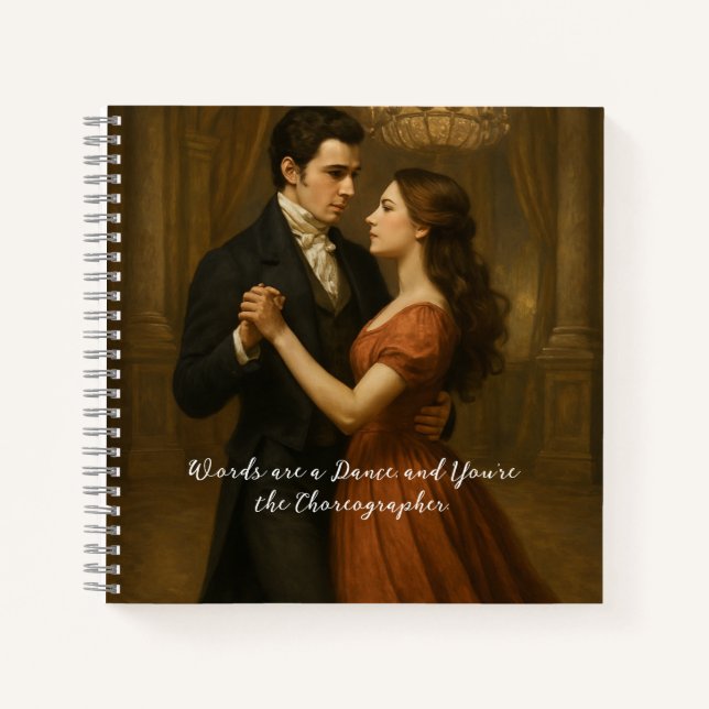 Elegantes Notebook mit Dancing Couple Notizbuch (Vorderseite)