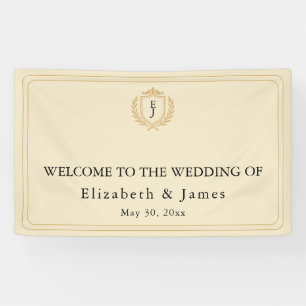 Elegantes Old Money Wappen - Hochzeit von Elfenbei Banner