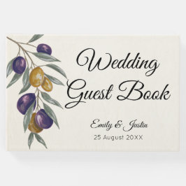 Elegantes Olive Wedding individualisierbares Gäste Gästebuch