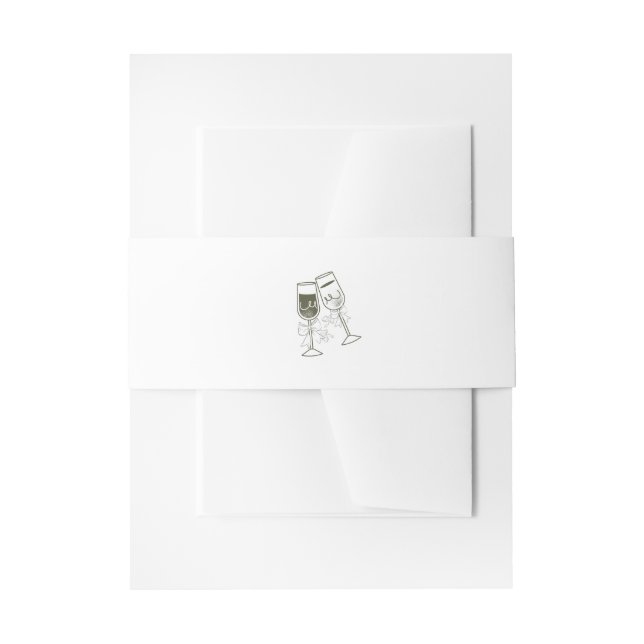 Elegantes Olivenholz Grüne Hochzeit Einladungsbanderole (Vorderseite Beispiel)