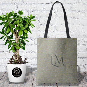 Elegantes OliveTaupe Monogramm mit raffiniertem Gl Tasche