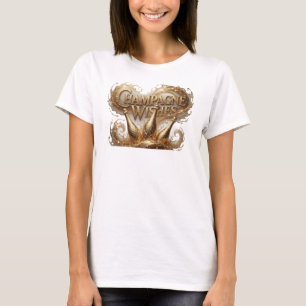 Elegantes Orange CHAMPAGNER-WÜNSCHE Textdesign T-Shirt