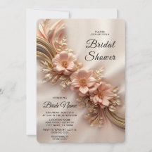 Elegantes Orange Peach Floral Brautparty