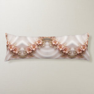 Elegantes Orange Peach Floral Kissen