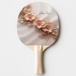 Elegantes Orange Peach Floral Ping Pong Paddle Tischtennis Schläger