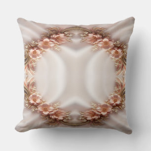 Elegantes Orange Peach Floral Throw Kissen
