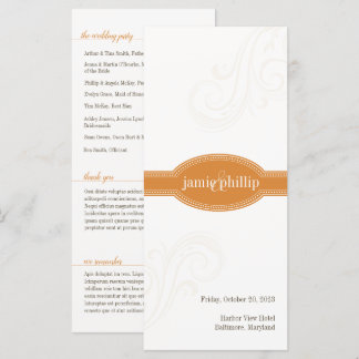 Elegantes Orange Programm, Caroline Wedding