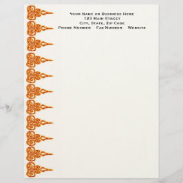 Elegantes Orangenplattenteam Briefkopf