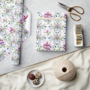 Elegantes Orchid-Blumenmuster - Stilvoll Geschenkpapier