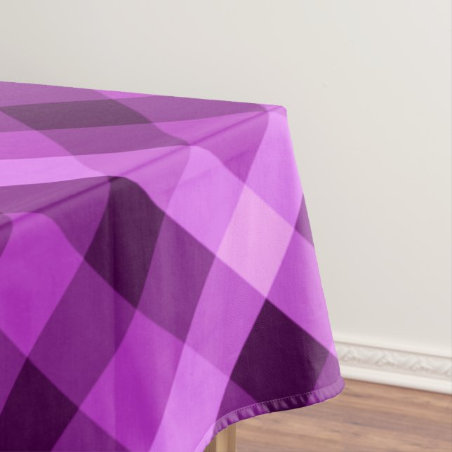 Elegantes Orchid Lila Kariertes Tischdecke (Beispiel)