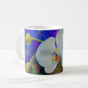 Elegantes Orchideengemälde Kaffeetasse